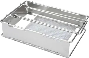 Picnic Mesh Net Grill Foldable Stainless Steel Toaster Plate Portable Outdoor Camping Bread Toaster Grill for Backpacking Hiking (Color : A, Size : 6.61 * 5.71in) (A 6.61 * 5.71in)