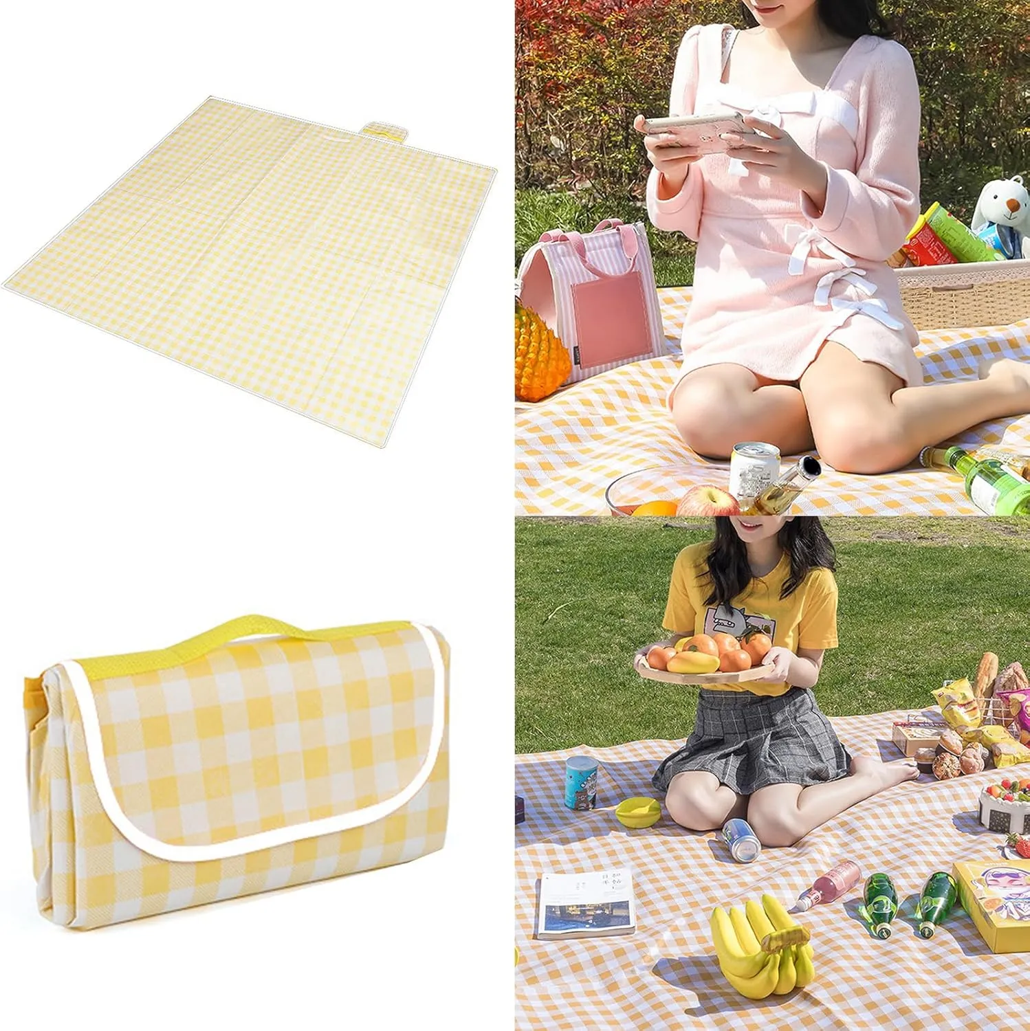 Picnics Blanket Portable Large Beach Blanket Portable Folding Camping Mat Waterproof Sandproof Beach Mat