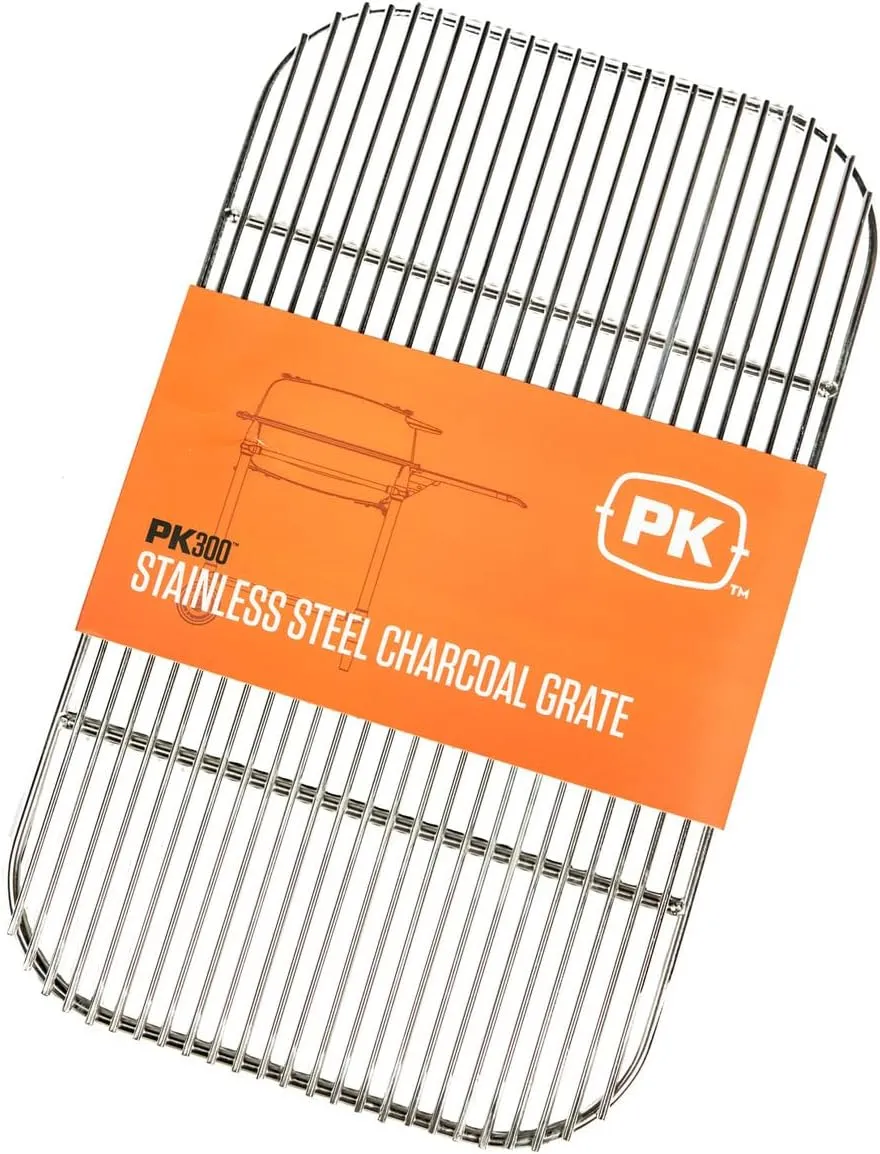 PK300 Stainless Steel Charcoal Grate, 20.5 x 12.5 inches, BBQ Grate Grilling Griddle, Stainless Steel BBQ Grill Grate, PK Grilling Accessories