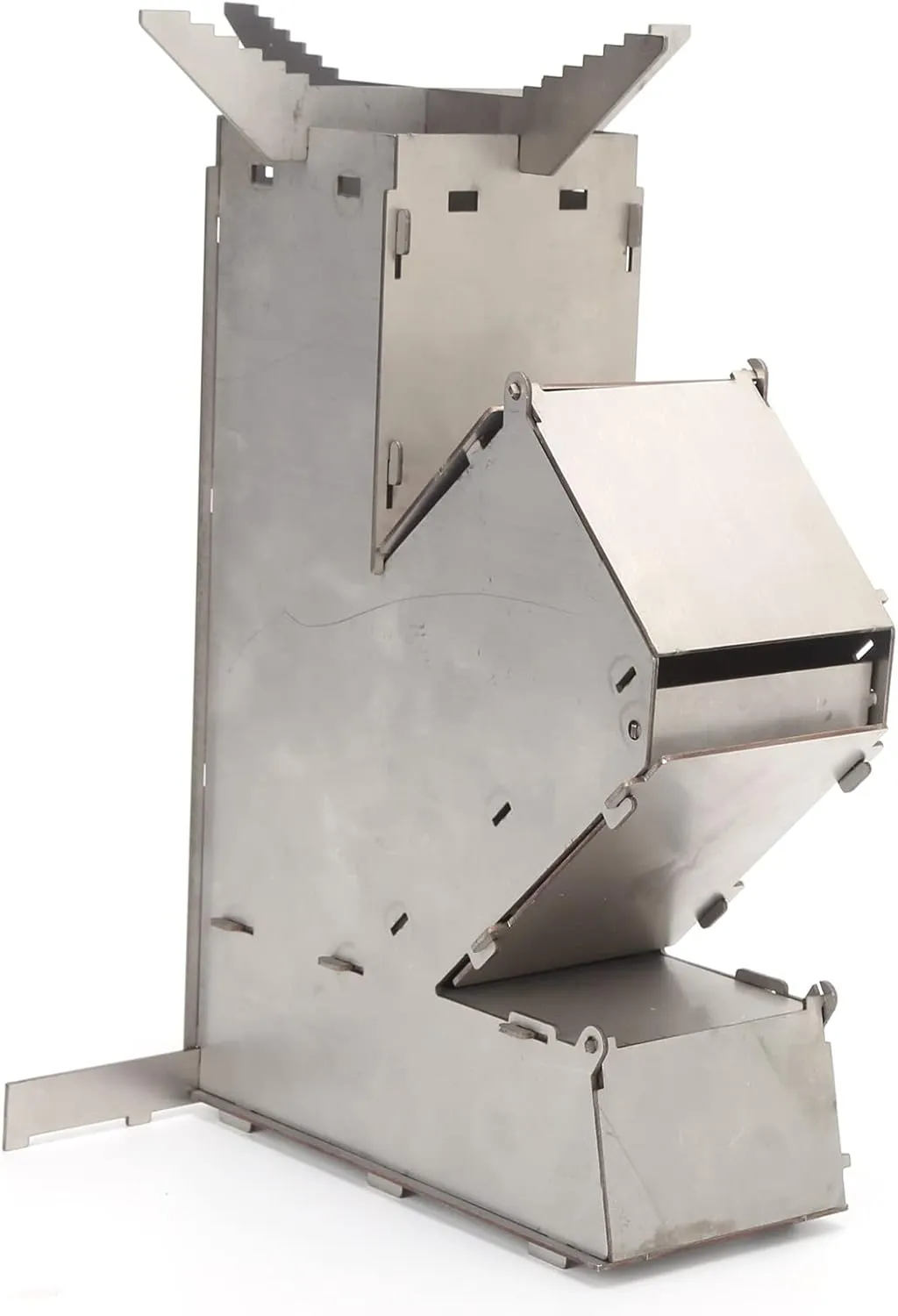 plplaaoo Rocket Stove, Camping Wood Stove, Rocket Stove Wood Burning, Portable Detachable Wood Stove, Durable Mini Rocket Stove with Storage Bag for Picnic BBQ Camping Hiking