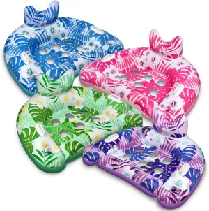 Pool Floats, 3 Pack Inflatable Pool Floats Adult & Kids, Pool Float with Cupholders & Duty Handles, Upgraded Pool Chairs, Perfect Summer Pool Toys for Lakes, Rivers, Beach Vacation, Water Party Fun