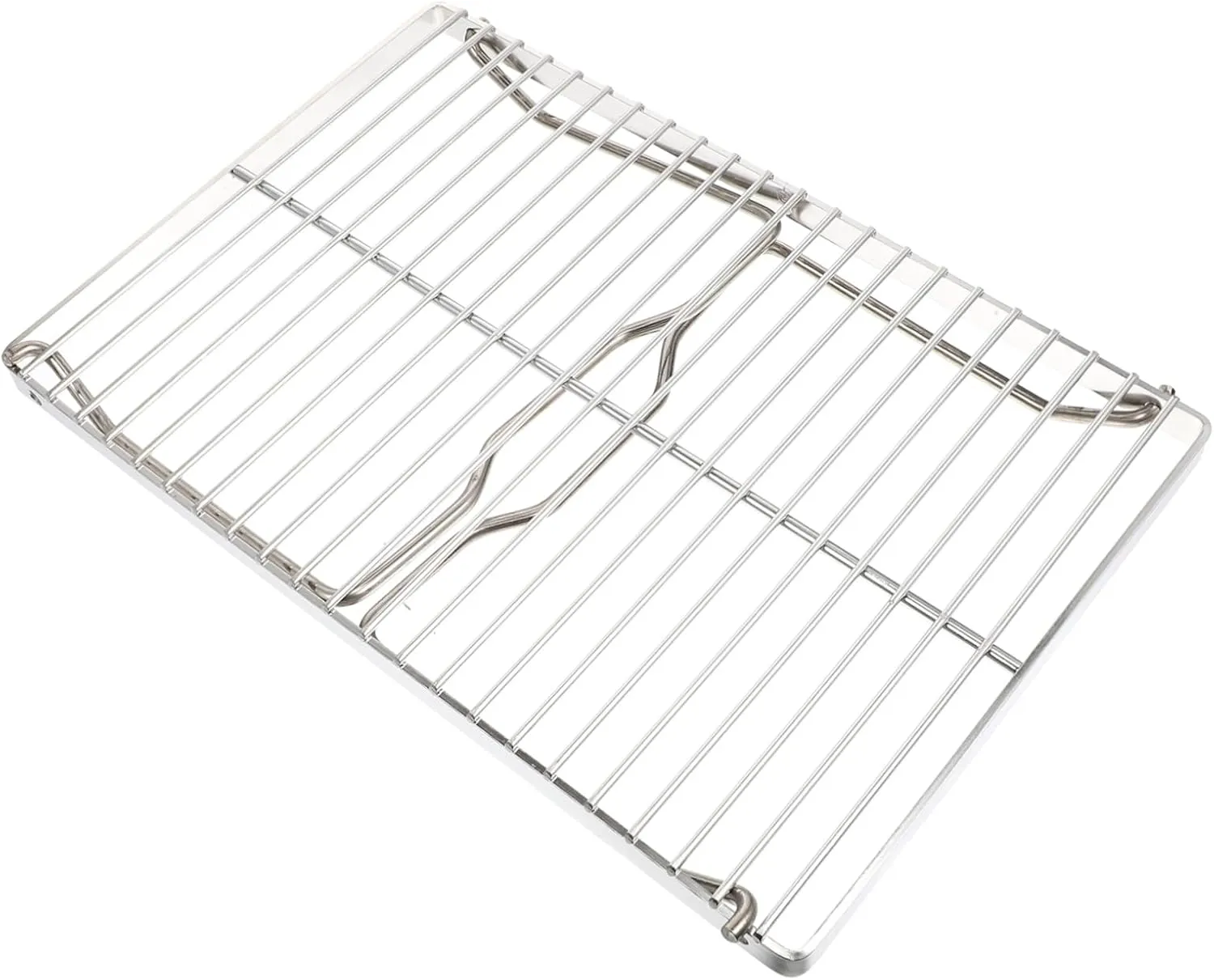 POPETPOP Stainless Steel Portable BBQ Grill Folding Camping Grill Barbecue Rack Easy to Carry