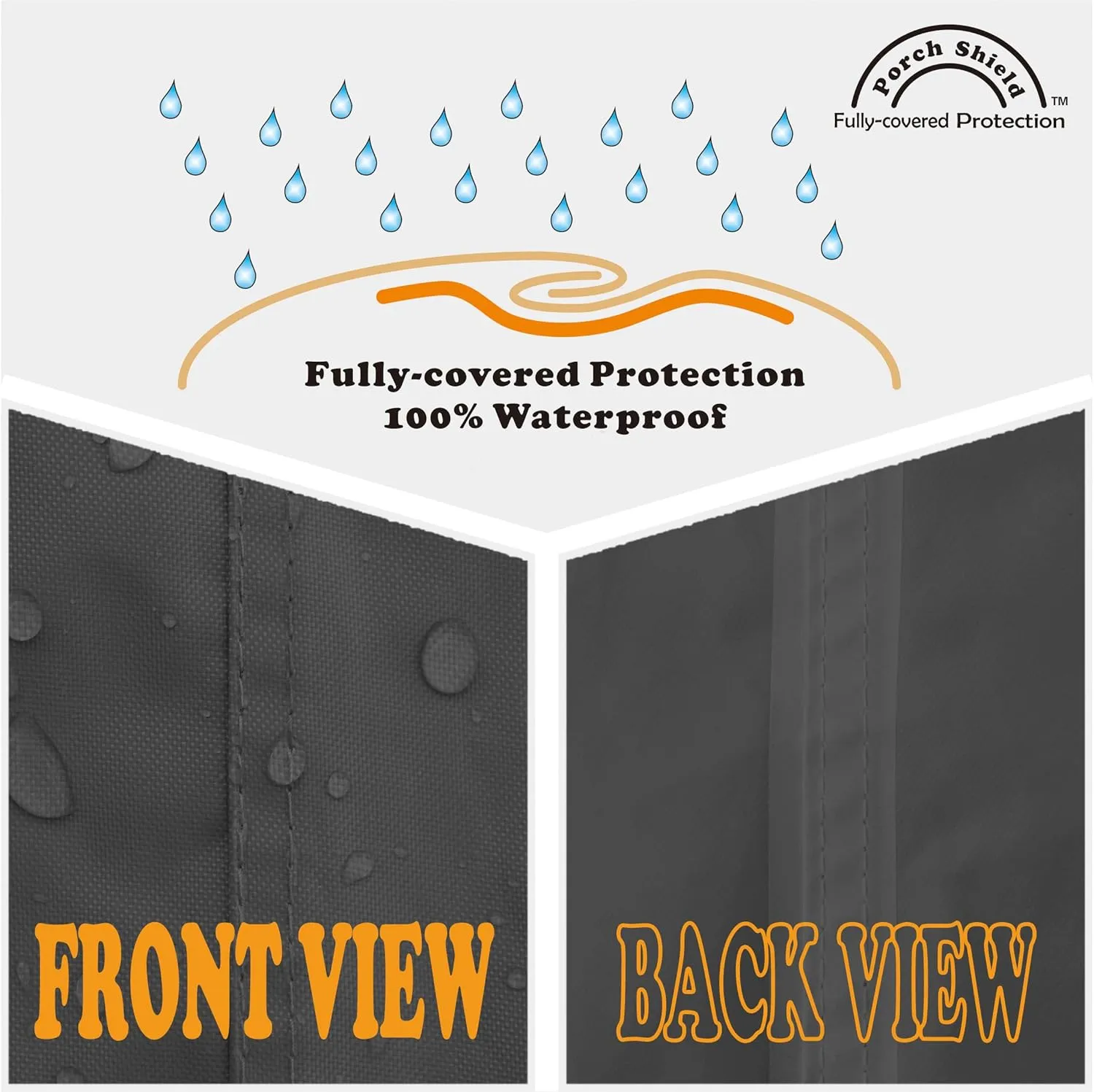 Porch Shield Waterproof Universal Generator Cover 26 x 20 x 20 inch - for Most Generators 3000-5000 Watt, Black