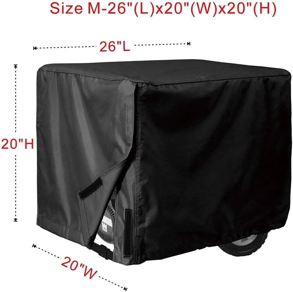Porch Shield Waterproof Universal Generator Cover 26 x 20 x 20 inch - for Most Generators 3000-5000 Watt, Black