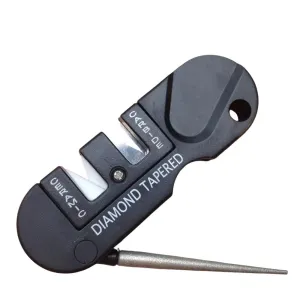 Portable 3-in-1 Knife Whetstone Sharpener - Outdoor Camp Hike Tool