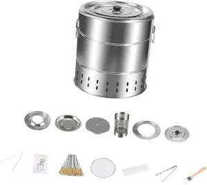 Portable BBQ Grill Bucket for Smokeless and Sturdy Barbecue Hanging Grill Kebob for Outdoor Activities Ideal for Garden Grilling Parks and Camping