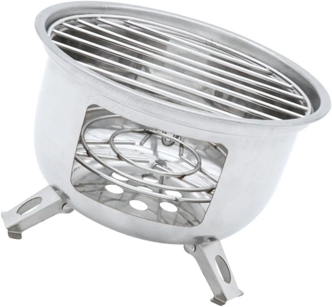 Portable Bbq Grill Mini Camping Stove Stainless Steel Charcoal Grill for Outdoor Cooking