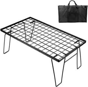Portable BBQ Table for Camping with Storage Bag and Grill Mesh