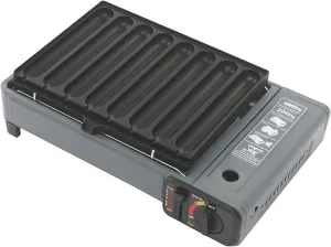 Portable Camping Gas Stove, BBQ Grill Butane Stove with Grease-catching Tray, Tabletop Gas Grill Stove for Trips, Gatherings, Picnicking, 16.53 * 10.23 * 4.33in