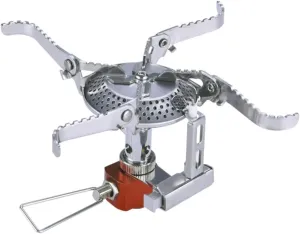 Portable Camping Stove, Lightweight Folding Backpacking Stove with Piezo Ignition System, 2-3 Person Outdoor Gas Stove for Hiking, Backpacking, Camping
