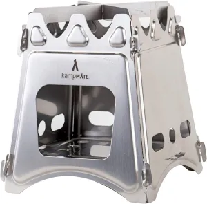 Portable Camping Stove Wood, Wood Stove Camping, Outdoor Compact Campfire, Survival Cooking Gear, Backpacking Stoves, Emergency Backpack Stoves, Hiking Burner, Foldable with Nylon Case