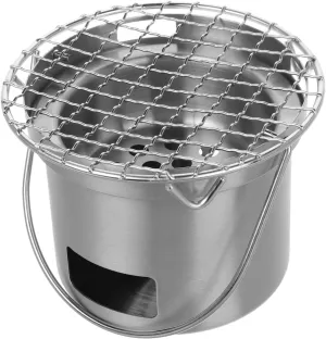 Portable Charcoal Grill Camping Stove Outdoor Cooking Stove for Bbq Durable and Easy to Clean for Backpacking Picnics and