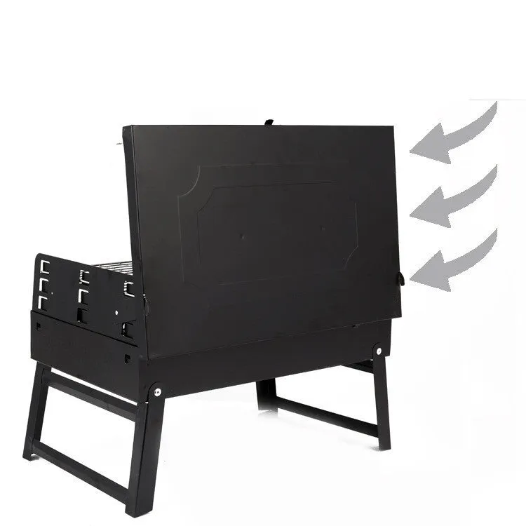 Portable Charcoal Grill Folding Box Grill – Compact Outdoor BBQ Grill