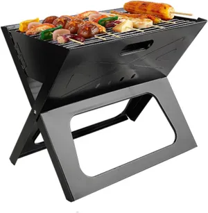 Portable Charcoal Grill, X Shape Foldable for Travel, Outdoor Cooking and, Camping Hiking Picnic Patio Backyard Suitable 3-5 People