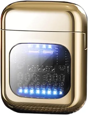 Portable Dual Arc Windproof Lighter - Multi-Function Electric Flameless Lighter - USB Fast Charging - Perfect for Candle Camping Gifts(Gold)