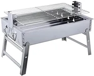 Portable Foldable Charcoal Grill for Outdoor Camping and Picnics, Easy Assembly BBQ Grill for 3-5 People, Compact Size (Small)