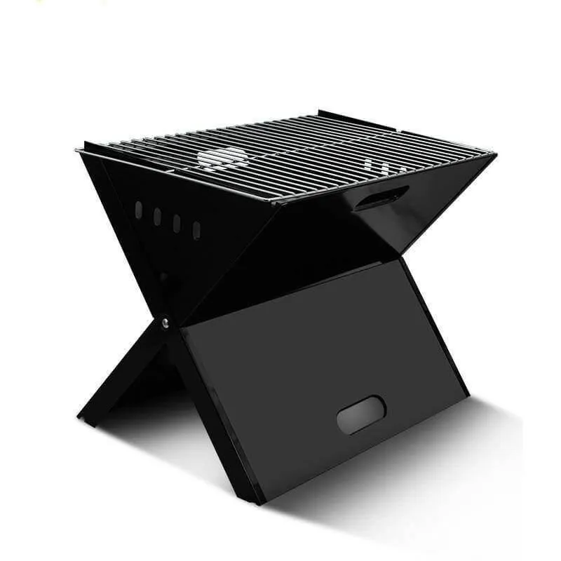 Portable Foldable Charcoal Grill - X-Shaped Outdoor BBQ