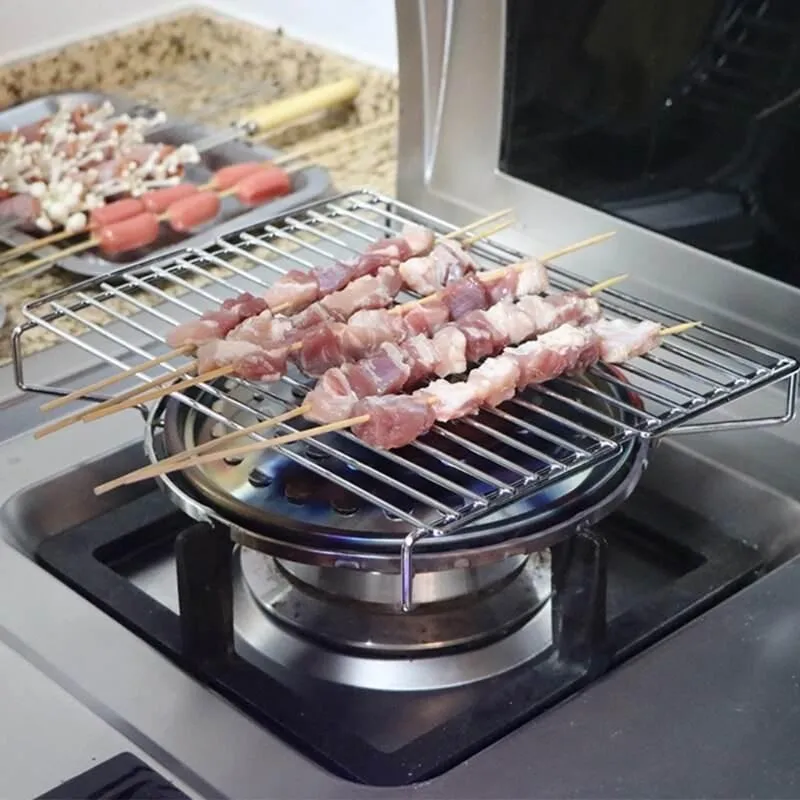 Portable Gas BBQ Stove Rack - Camping Grill Accessory