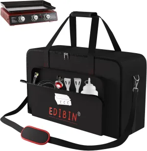 Portable Grill Carry Bag Compatible with Royal Gourmet PD1301R,Fit for Royal Gourmet PD1301S Portable 24-Inch 3-Burner Table Top Gas Grill Griddle with Cover