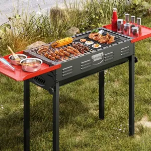 Portable Grill, Charcoal Thickened Large, Home BBQ Outdoor 15 Persons Camping Trip