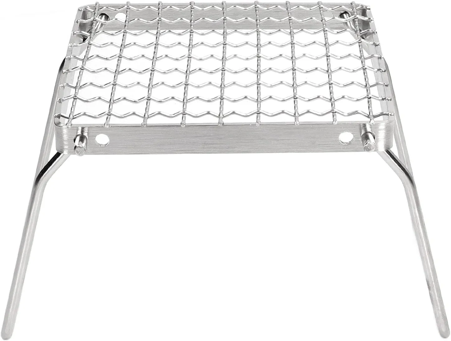 Portable Grill, Folding Mini Grill Rack, Stainless Steel Camping Grill with Professional Manufacturing, Strong Bearing Capacity, and Easy to Use for BBQs, Picnics, Camping