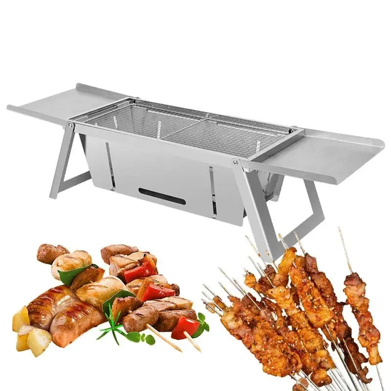 Portable Heavy Duty BBQ Grill Rack, Barbeque Stove Rack for Outdoor Camping Cooking
