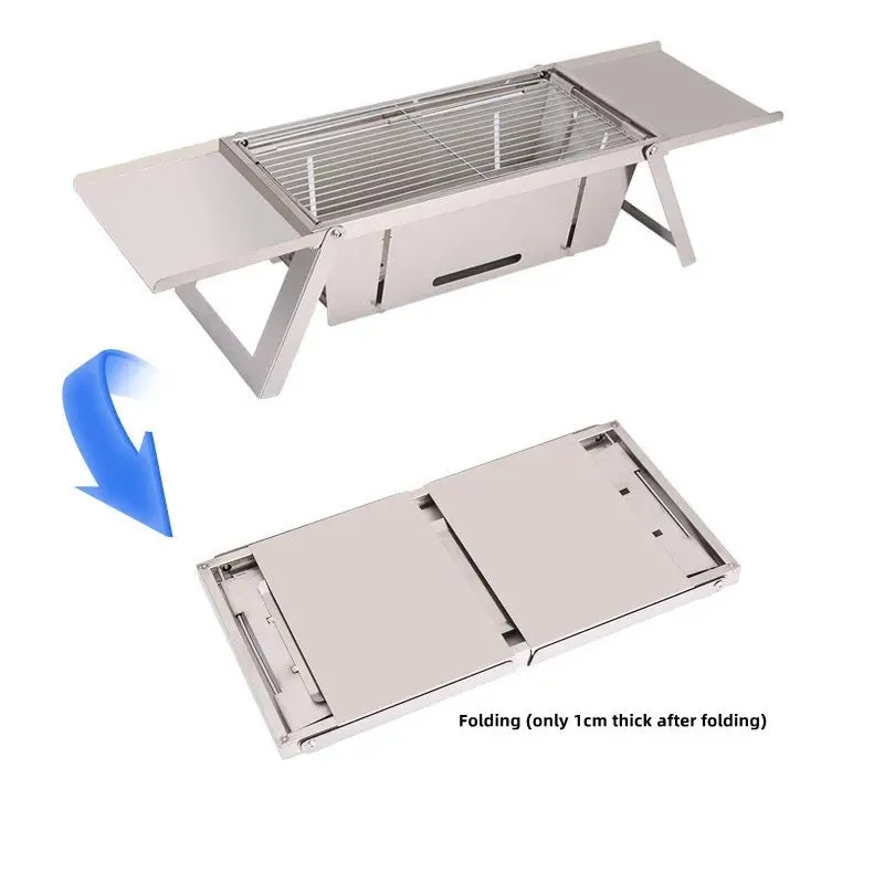 Portable Heavy Duty BBQ Grill Rack, Barbeque Stove Rack for Outdoor Camping Cooking