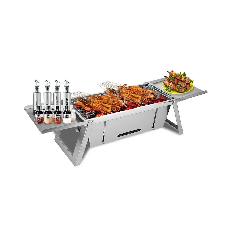 Portable Heavy Duty BBQ Grill Rack, Barbeque Stove Rack for Outdoor Camping Cooking