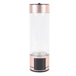 Portable Hydrogen Water Bottle with 400ml 2 Modes Type C 5V Ionizer Machine for Daily Use, Suitable for Traveling (Gold)