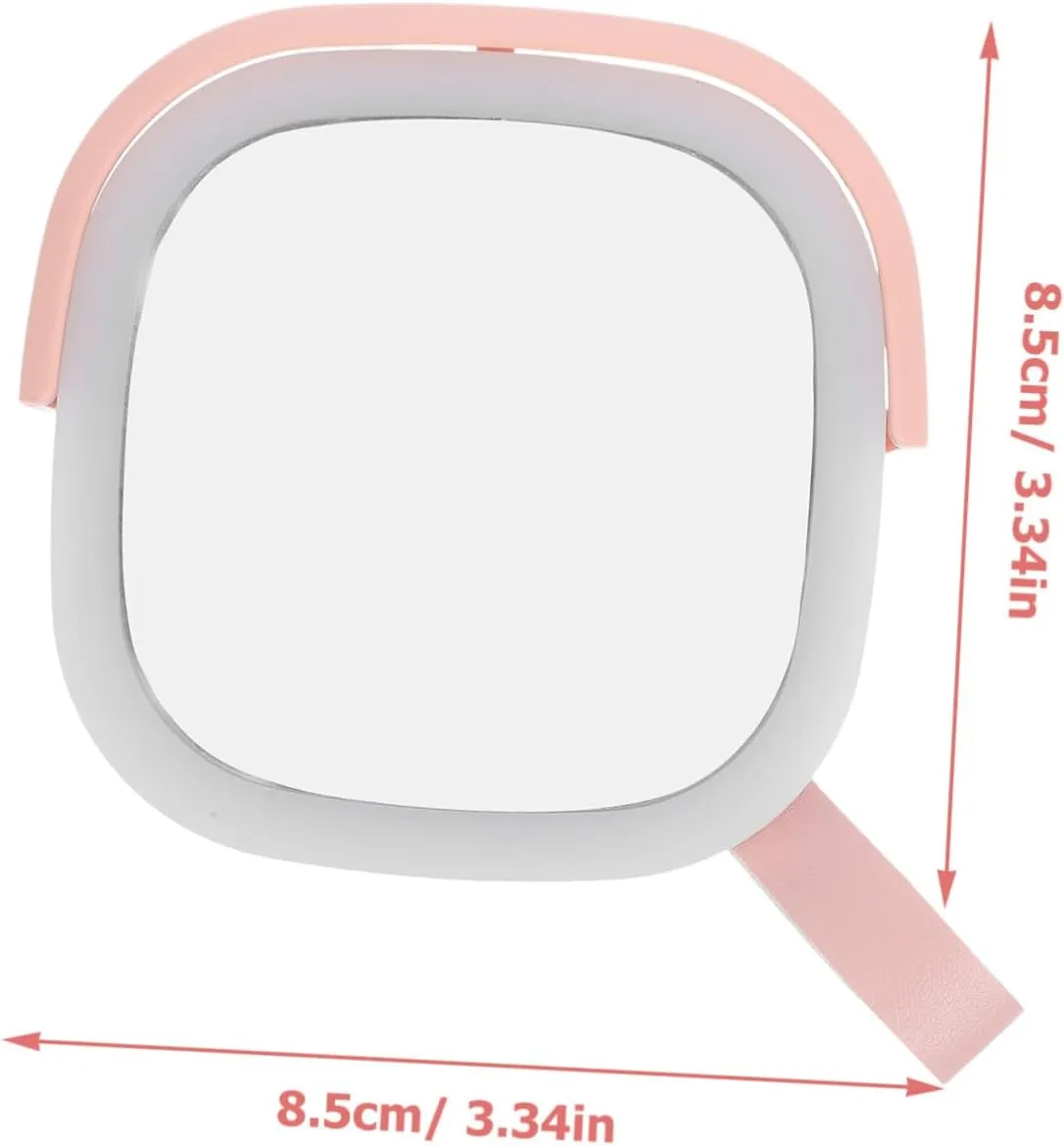 Portable Led Makeup Mirror with Light Rechargeable Compact Design USB Charging High-Definition Travel Mirror for Easy Storage and Use