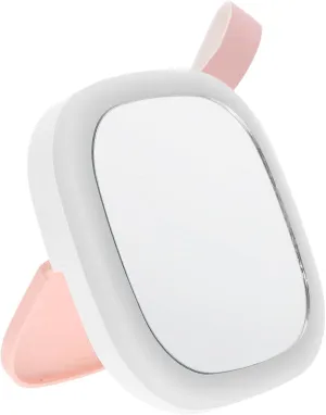 Portable Led Makeup Mirror with Light Rechargeable Compact Design USB Charging High-Definition Travel Mirror for Easy Storage and Use