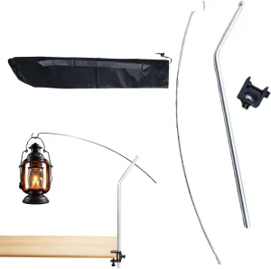 Portable Light Pole - Camping Lantern Support, Outdoor Gear Lamp Pole | Portable Camping Light Stands, Garden Picnic Supplies, Lighting Rack Accessories, Installation Bracket For Backpacking Hiking