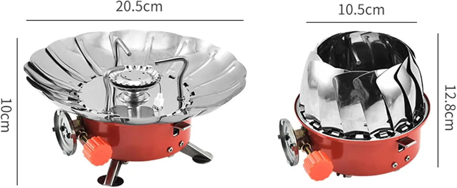 Portable Mini Gas Stove Butane Mini Round Stainless Steel Cookers with Storage Box Piezo Ignition Multifunction Camping Stove Outdoor