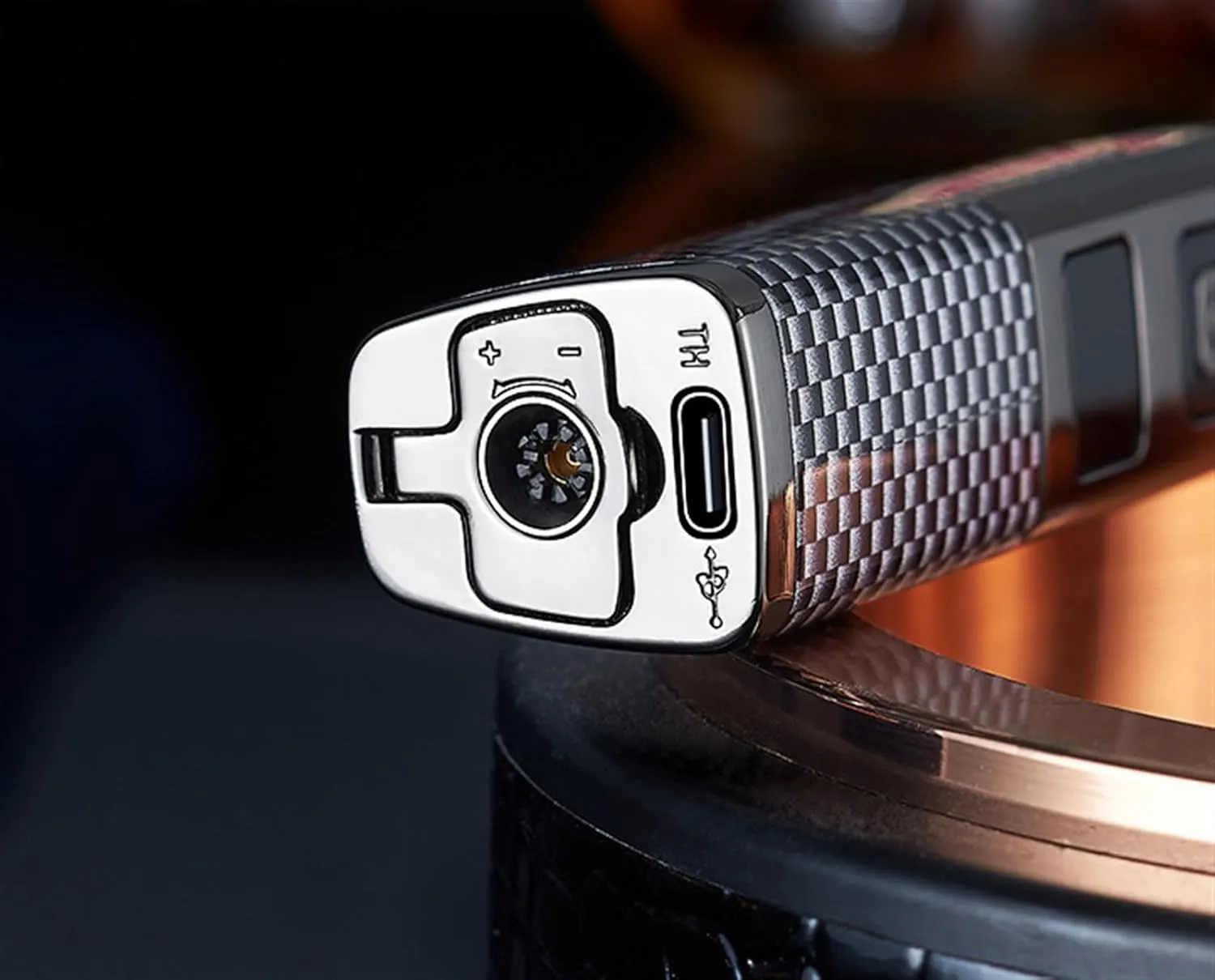 Portable Multifunctional Lighter, Made Metal, with Adjustable Flame, Outdoor Windproof, Butane refillable, Suitable for Gift Candles, Camping, etc.(Black1)