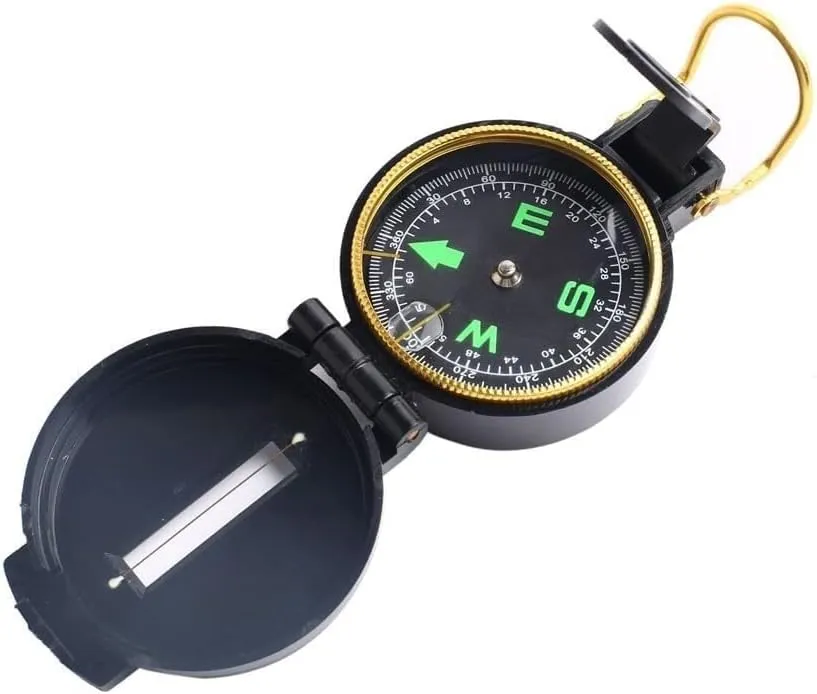 Portable Outdoor Compass, High-Sensitivity Navigation Tool with Clear Dial, Durable Copper Case