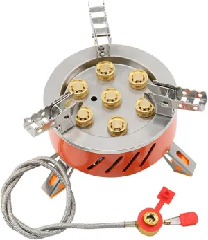 Portable Stainless Steel Backpacking Stove | Large Tent Stove | Wood Burning Stove for Camping, Picnic, BBQ, Hiking | Includes Grill Grid, Pot Holder & All Accessories | Compact & Durable