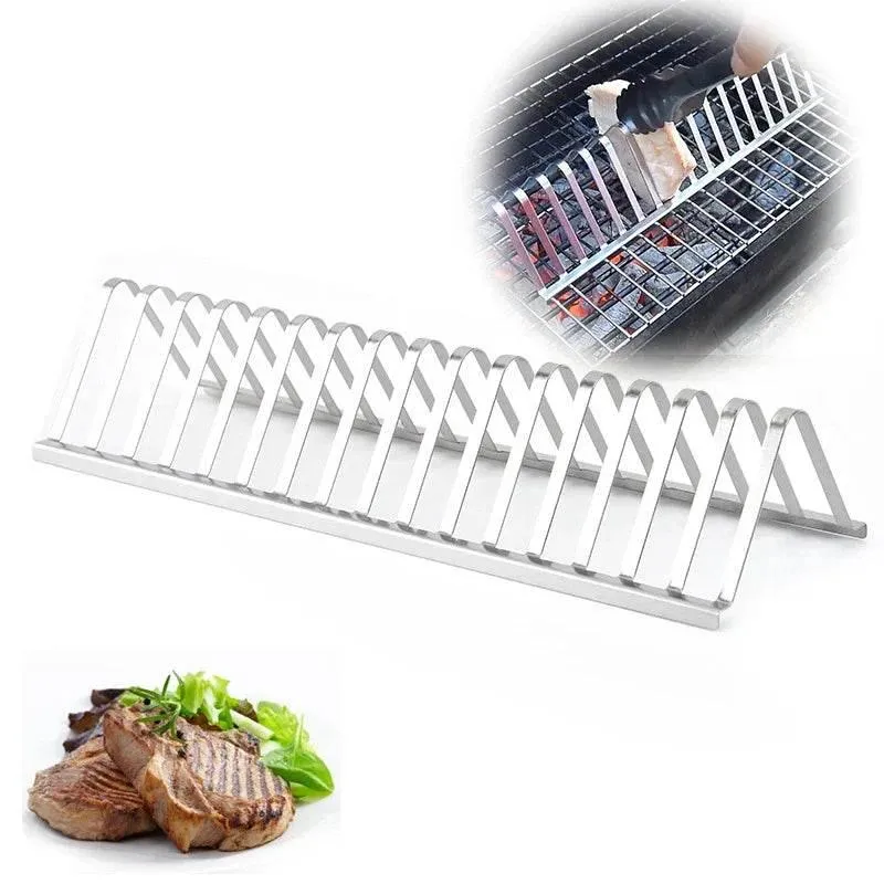 Portable Stainless Steel BBQ Grill Rack for Outdoor Picnics and Camping