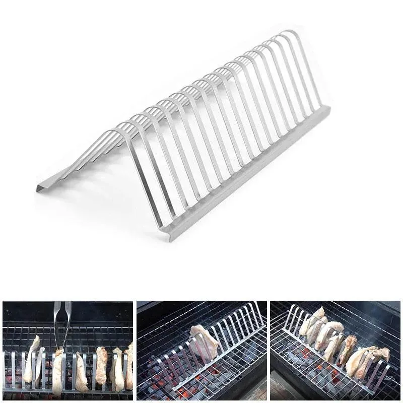Portable Stainless Steel BBQ Grill Rack for Outdoor Picnics and Camping