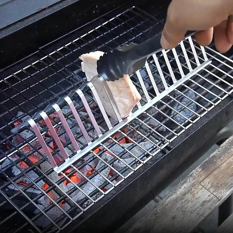 Portable Stainless Steel BBQ Grill Rack for Outdoor Picnics and Camping
