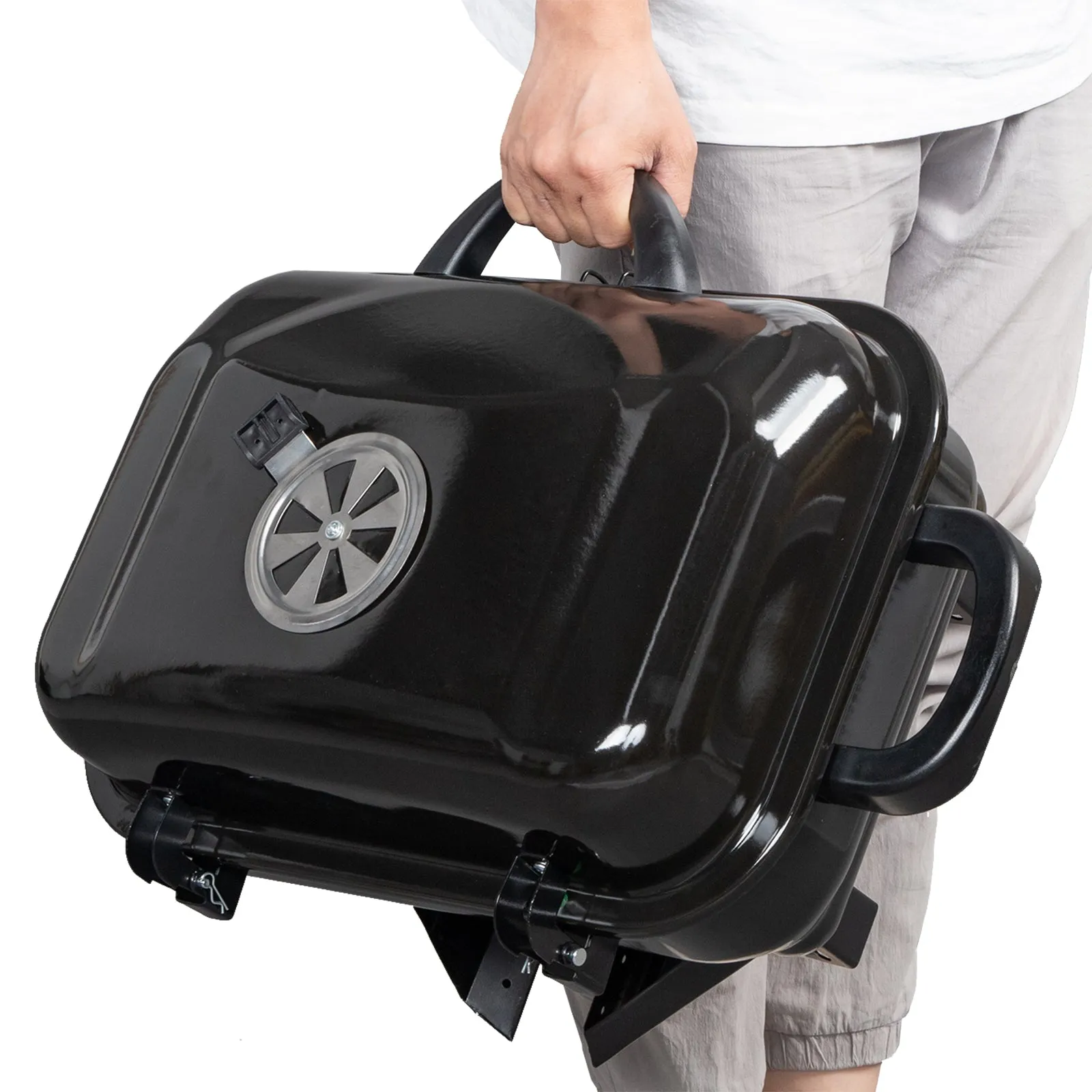 Portable Tabletop BBQ Charcoal Grill - Compact and Foldable Design