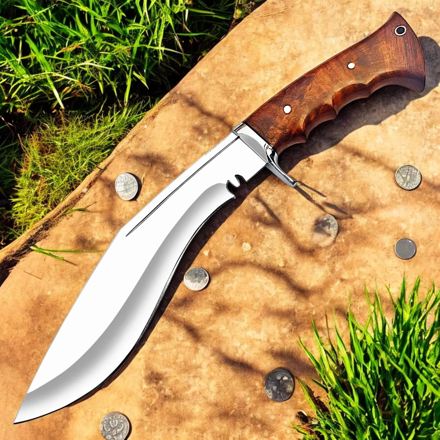 Poshland Fixed Blade Hunting Knife. Sturdy knife to last long fully hand-made with sheath included has been designed for exceptional performance - Survival, Camping, Tactical, and Outdoor Knife
