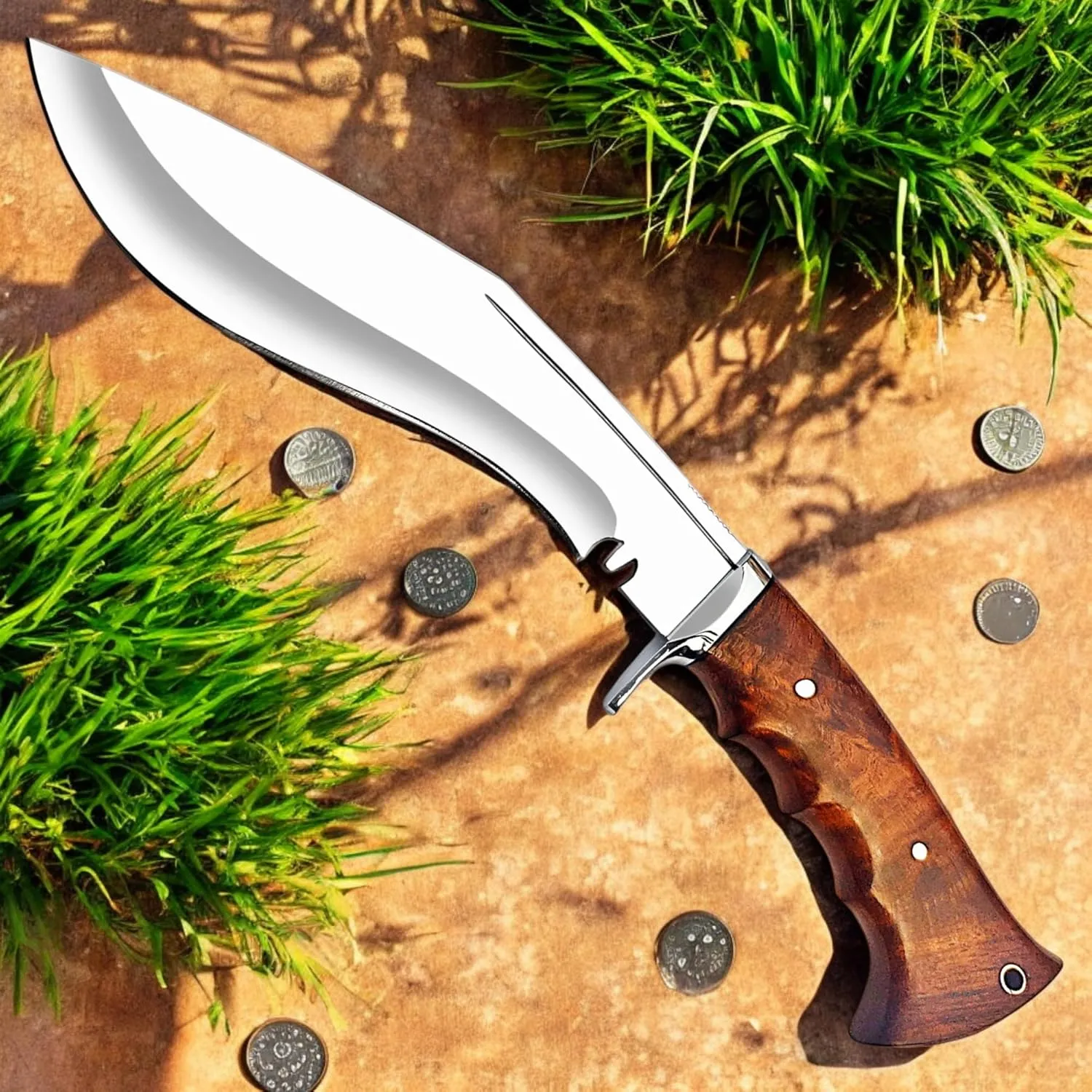 Poshland Fixed Blade Hunting Knife. Sturdy knife to last long fully hand-made with sheath included has been designed for exceptional performance - Survival, Camping, Tactical, and Outdoor Knife