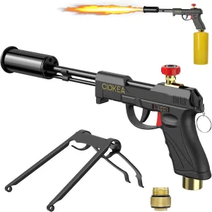 POWERFUL Propane Torch, 4500°, Adjustable Kitchen Cooking Torch with Safety Lock, Culinary Grill Torch for Charcoal Starter, BBQ, Sous Vide & Searing Steak, 700,000BTU