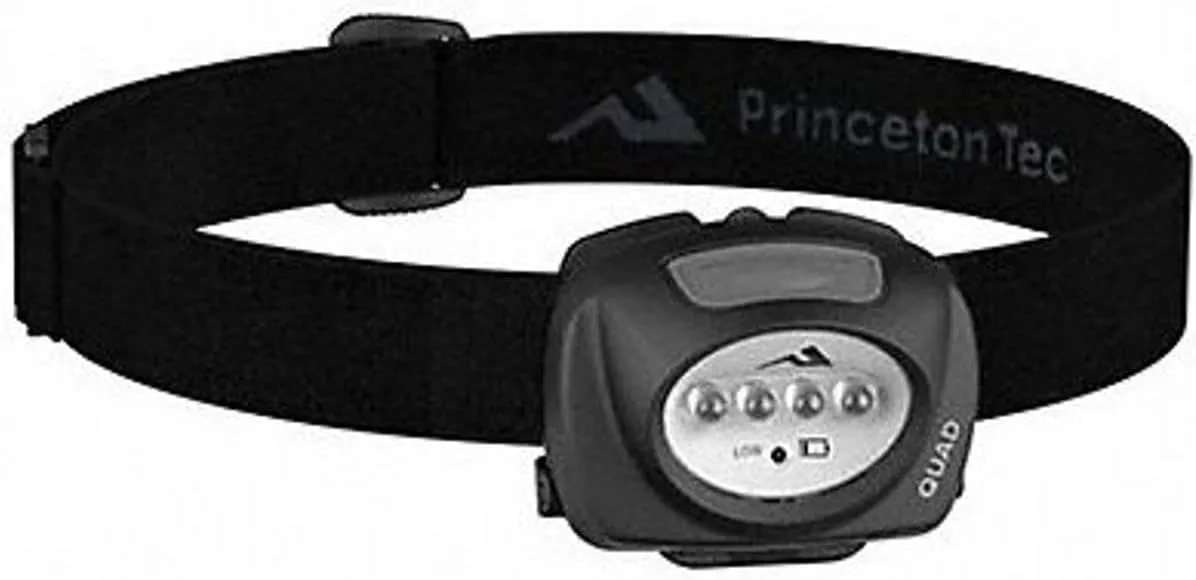 Princeton Tec QUAD Industrial 78 Lumen Headlamp - Black