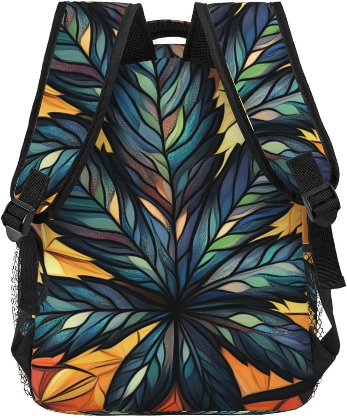 Purple Psychedelic Maple Leaves Lightweight Backpack For Trekking Commute Commute 17