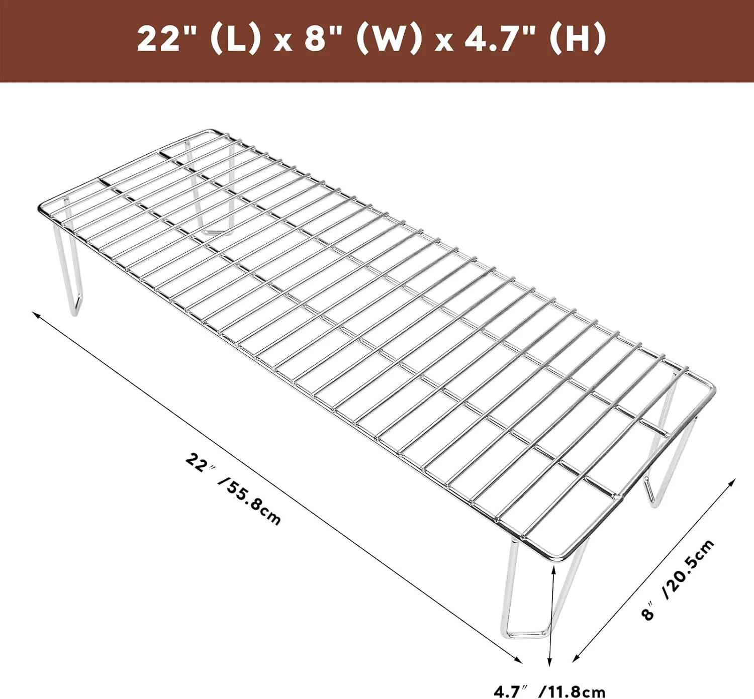 QuliMetal Grill Warming Rack for Green Mountain Grills Daniel Boone Pellet Grills, Stainless Steel, Replacement Parts for GMG-6008