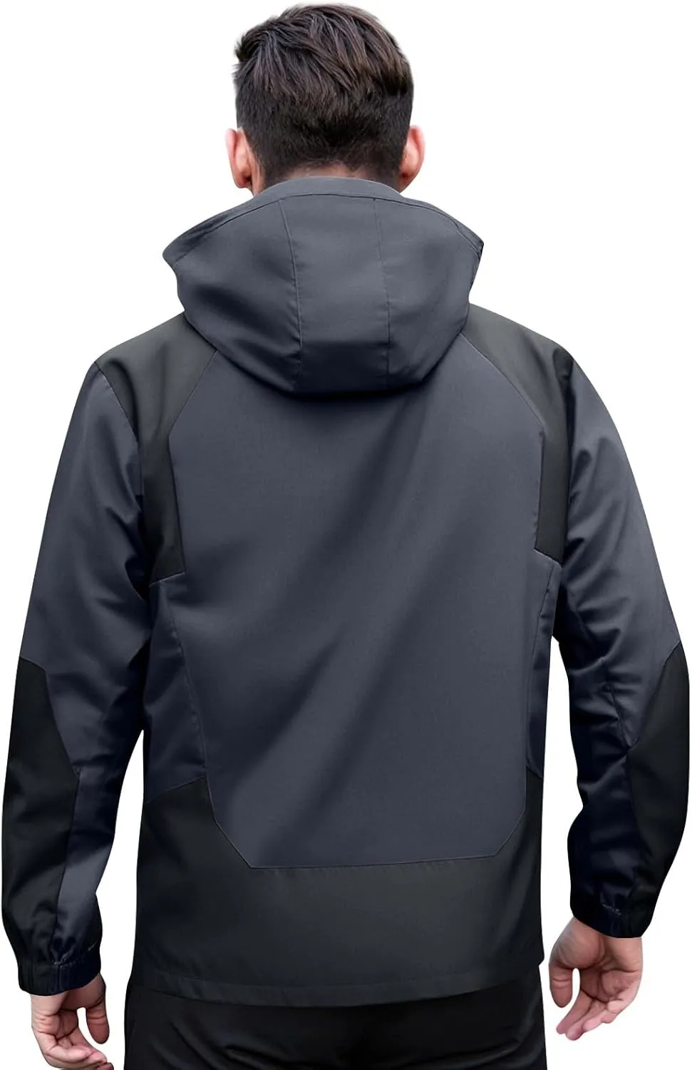 Rain Jacket Men Waterproof Hiking Windbreaker Outdoor Cargo Big and Tall Light Coat Rain Jackets