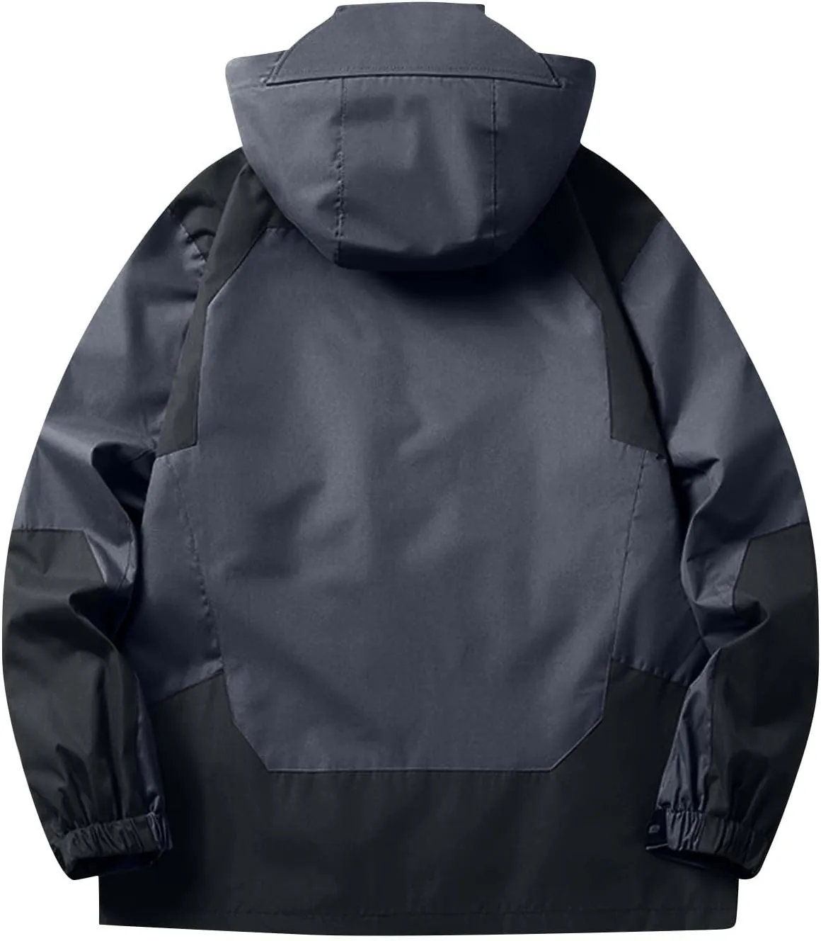 Rain Jacket Men Waterproof Hiking Windbreaker Outdoor Cargo Big and Tall Light Coat Rain Jackets