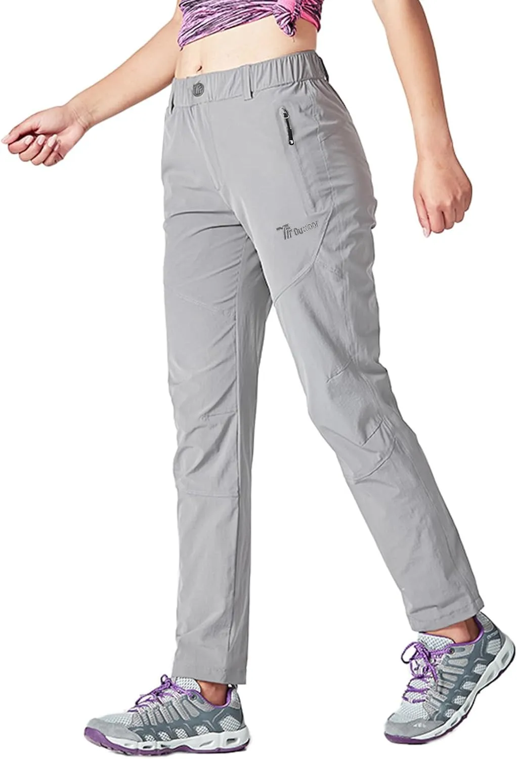 Rdruko Women's Hiking Pants Lightweight Quick Dry Water Resistant Outdoor Travel Fishing Pants with Pockets