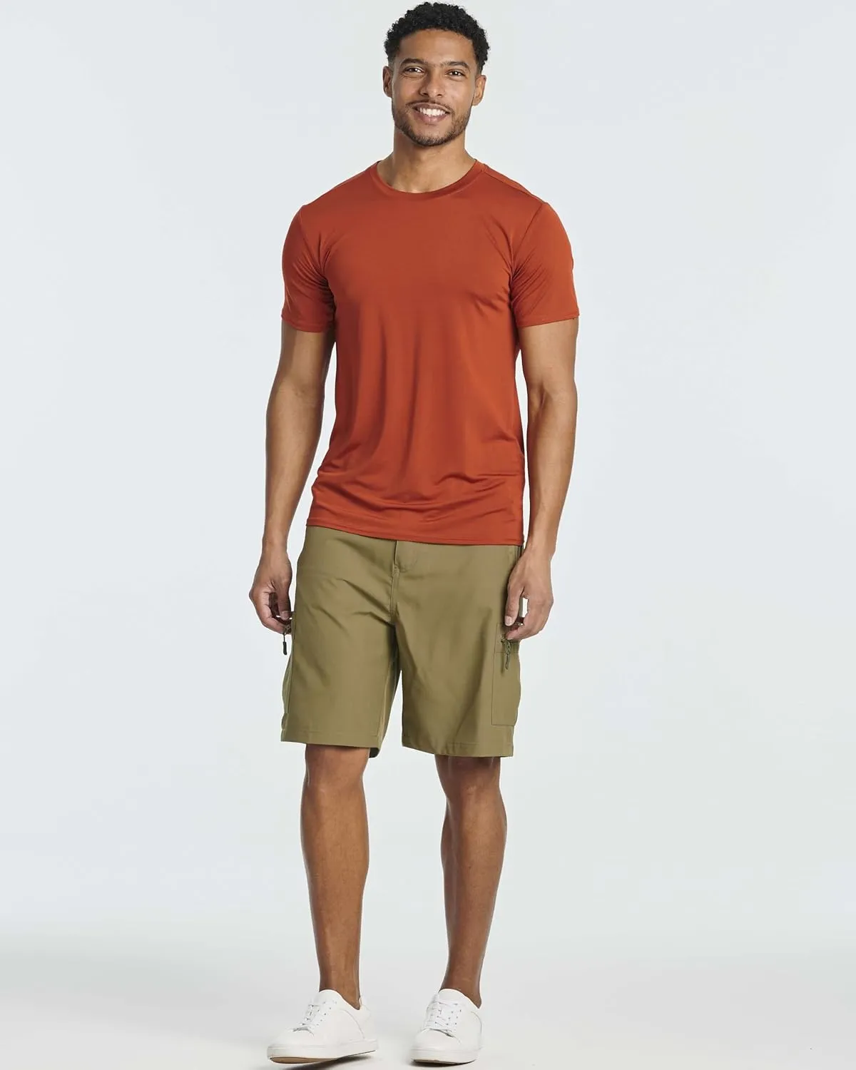 Real Essentials 2 & 3 Pack: Men's Hiking Cargo Shorts Fishing Outdoor Tactical Travel Camping Casual Golf 5 Zipper Pockets